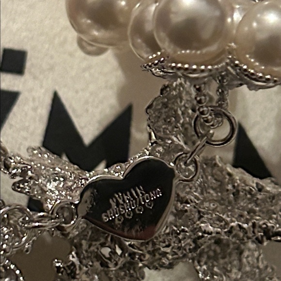 YVMIN × SHUSHU/TONG Lace Bow Imitation Pearl Necklace - Picture 7 of 7
